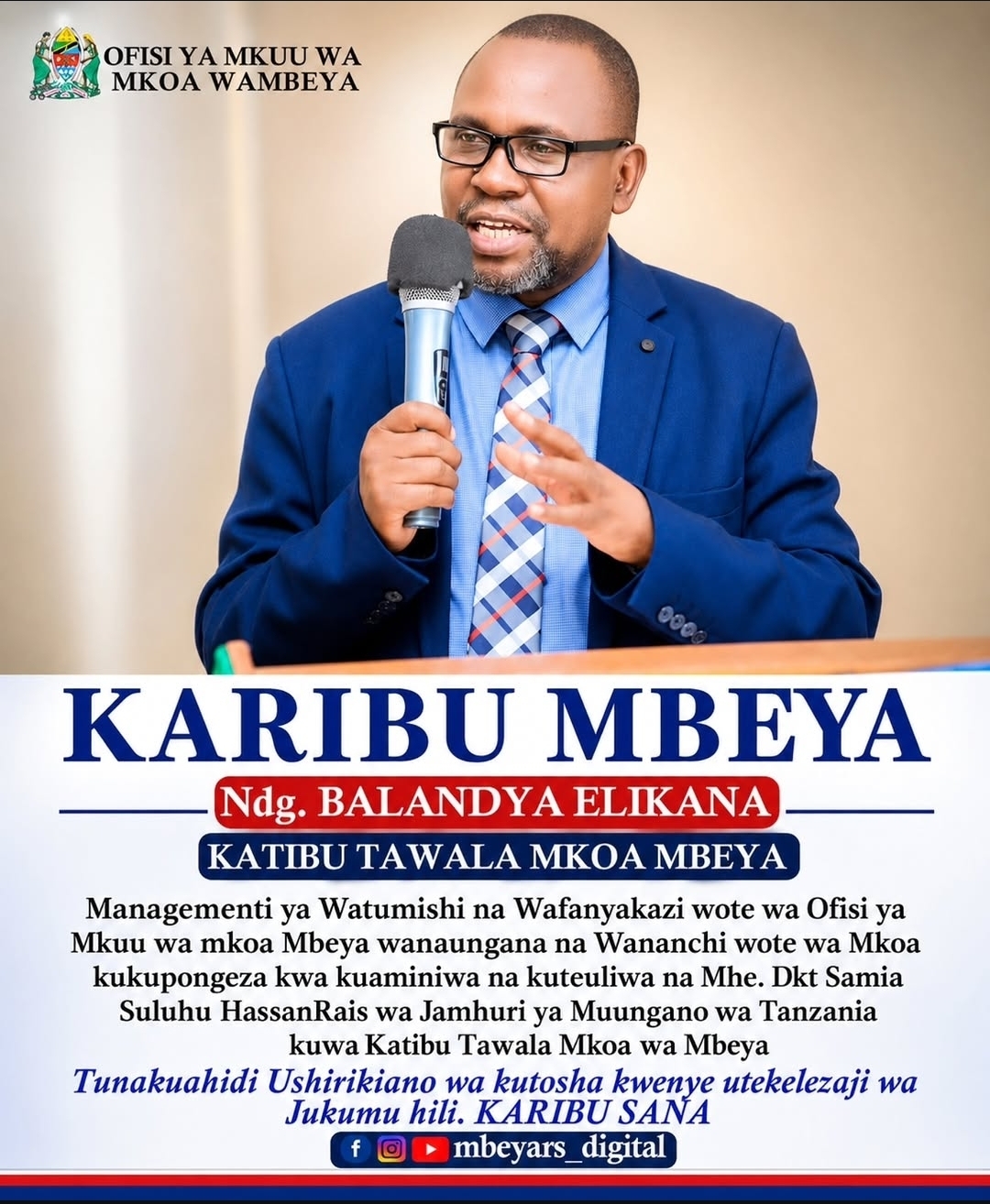 HONGERA NA KARIBU SANA MBEYA